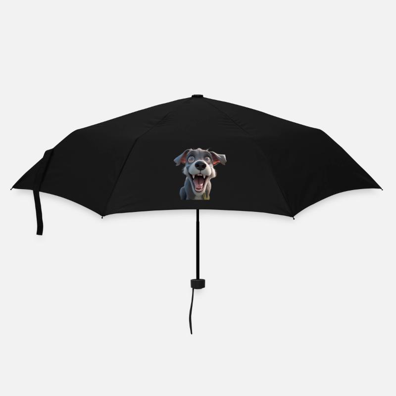 Petit de dessin animé excité - Parapluie standard - noir