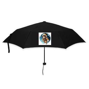 The Space Primate - Umbrella (small) - black - Front