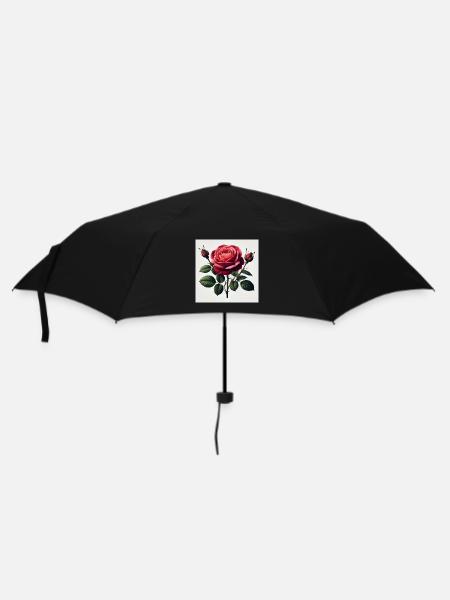 Beautiful red rose - Umbrella (small) - black