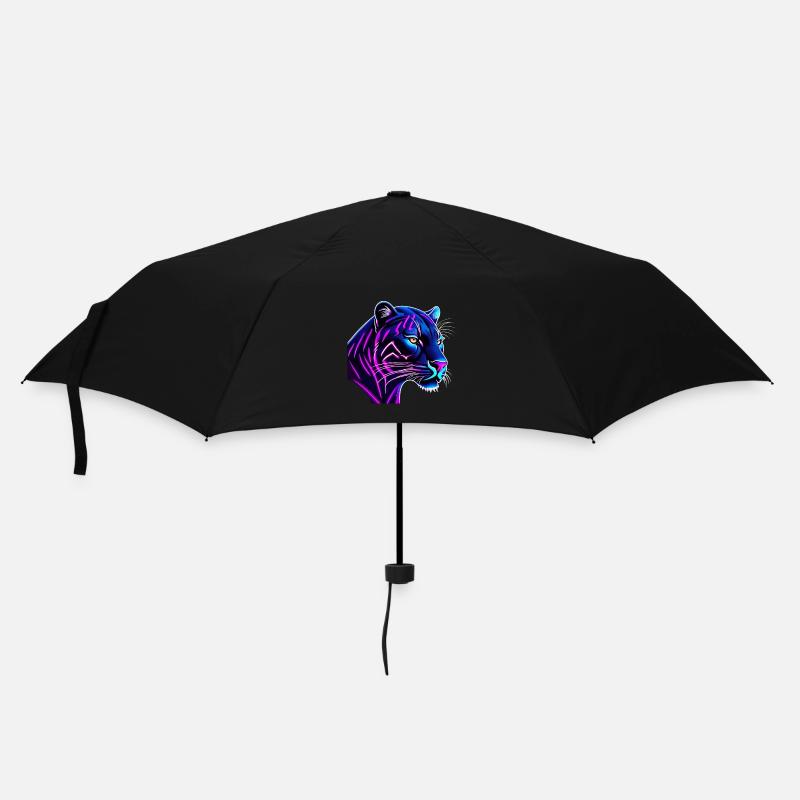 Panther in neon colors - Umbrella (small) - black