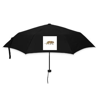 VisionWear Panther Plaid – Luxuriöses Musterdesign - Regenschirm (klein) - Schwarz - Vorne