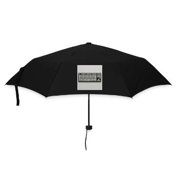Minimalist Tastatur  - Regenschirm (klein) - Schwarz - Vorne