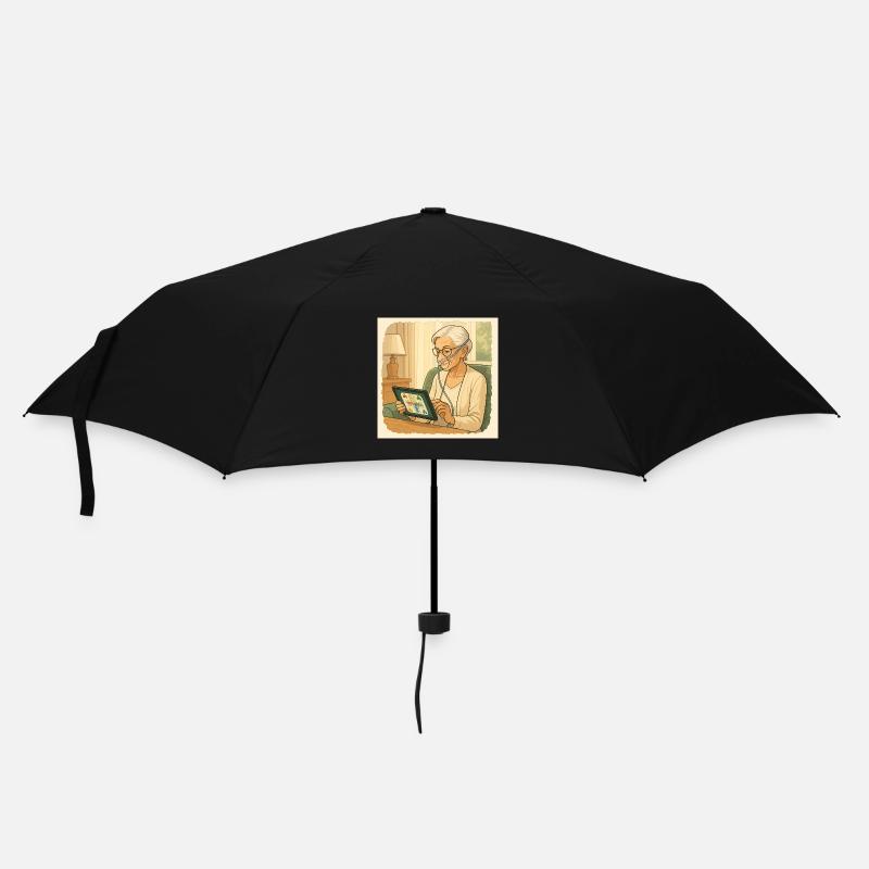 Grandma Karin - Umbrella (small) - black