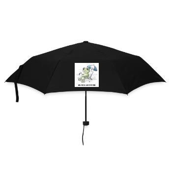 Frosch Strand Kaffee Chill - Regenschirm (klein) - Schwarz - Vorne