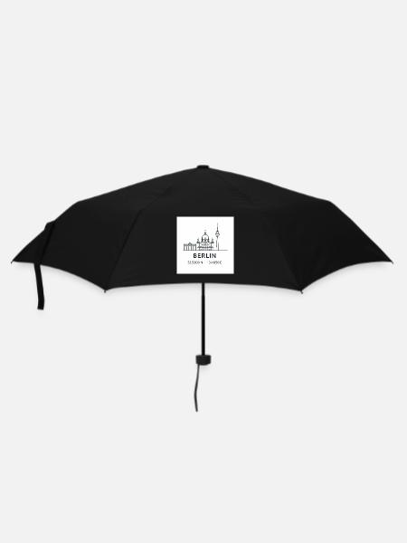 Berlin Line Art Silhouette Landmark - Umbrella (small) - black