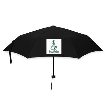 Golf & Kaffee – Der perfekte Schwung  - Regenschirm (klein) - Schwarz - Vorne