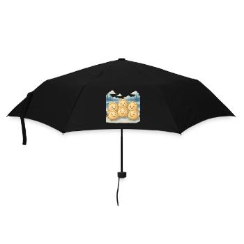 Pelmeni Weiter Norden - Regenschirm (klein) - Schwarz - Vorne