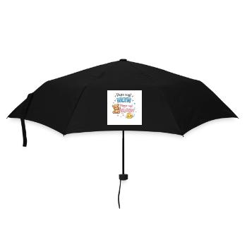 Papa sagt Nein Mama sagt Vielleicht - Regenschirm (klein) - Schwarz - Vorne