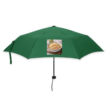 Cremiger Kohl-Tomaten-Salat - Regenschirm (klein) - Flaschengrün - Vorne