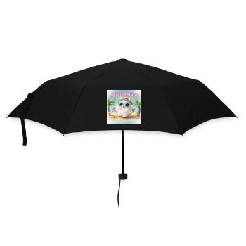 Llama Relax Beach Blaue Brille - Regenschirm (klein) - Schwarz - Vorne