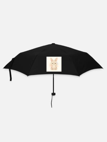 Kindermotiv_Haeschen - Regenschirm (klein) - Schwarz