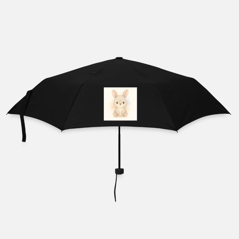 Kindermotiv_Haeschen - Regenschirm (klein) - Schwarz