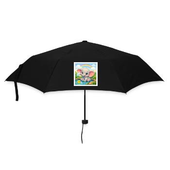 Elli the Elephant - Umbrella (small) - black - Front