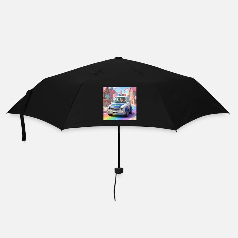 Polizei Abenteuer Zuckerstadt - Regenschirm (klein) - Schwarz