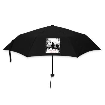 Sorry, heute Pandatag - Regenschirm (klein) - Schwarz - Vorne