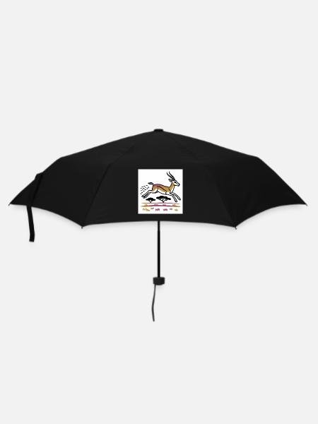 Gazelle in golden landscape - Umbrella (small) - black