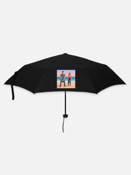 GIDAGI Fitness Cartoons Collection - Umbrella (small) - black