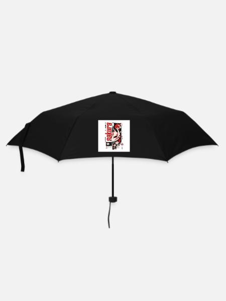 Streetwear Design "Sakura Kitsune" - Regenschirm (klein) - Schwarz