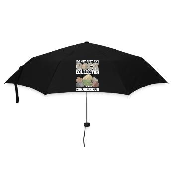 Geologie Steine Sammeln | Edelstein Stein Geschenk - Regenschirm (klein) - Schwarz - Vorne