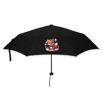 Cute cute fox in spring gift - Umbrella (small) - black - Front