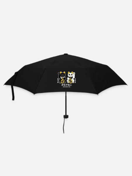 Manekineko - Winkekatze - Regenschirm (klein) - Schwarz