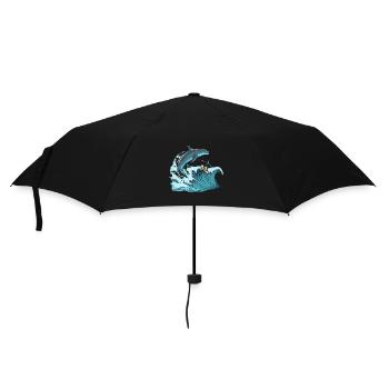 Surfer avec un ami - Parapluie standard - noir - Devant