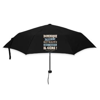 Dominique humour retraite cadeau retraité - Parapluie standard - noir - Devant