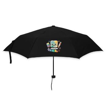 Der Aquarell-Assistent - Regenschirm (klein) - Schwarz - Vorne