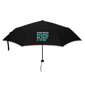 Turnen Papa Unterstützung Mit Stolz - Regenschirm (klein) - Schwarz - Vorne