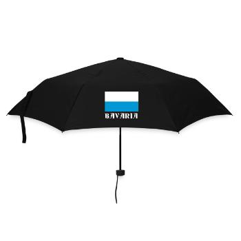 Bavaria Flagge mit gotischem Text - Regenschirm (klein) - Schwarz - Vorne