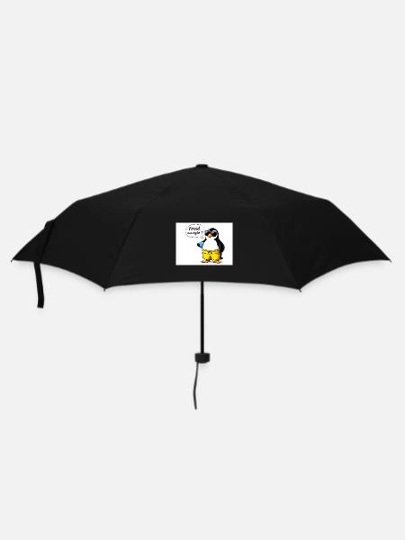 Stylish penguin sleeve with glasses - Umbrella (small) - black