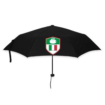 Italienische Flagge Curling Team Winter Ice Sport Italia - Regenschirm (klein) - Schwarz - Vorne