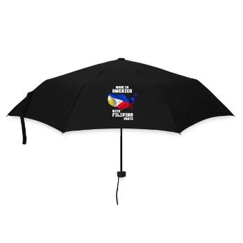 Hergestellt in Amerika mit philippinischen Teilen - Regenschirm (klein) - Schwarz - Vorne