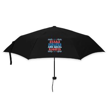 Rayures étoilées et égalité - Parapluie standard - noir - Devant