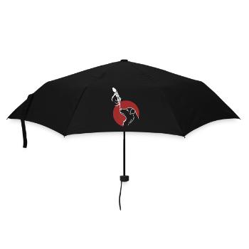 Mignon Squelette Main Boop Chien Chiot Halloween - Parapluie standard - noir - Devant