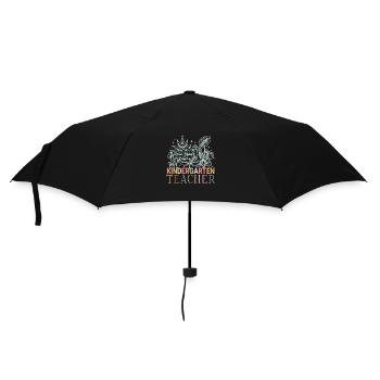 Kindergärtnerin Blume Groovy Teacher Zurück Zur - Regenschirm (klein) - Schwarz - Vorne