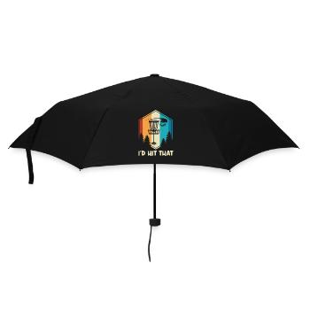 Ich Würde Die Scheibe Treffen Disc Golf Disc - Regenschirm (klein) - Schwarz - Vorne