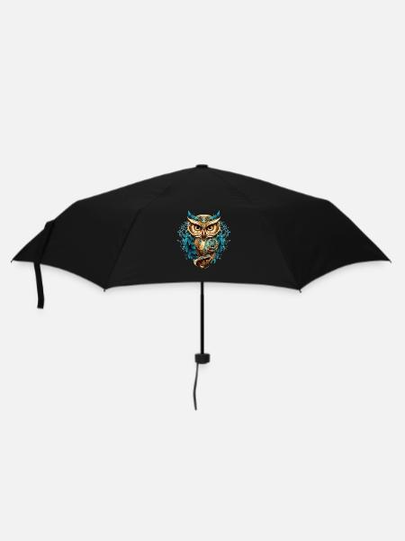 Hibou, Nature sauvage, , Animal, Nature, Steampunk - Parapluie standard - noir