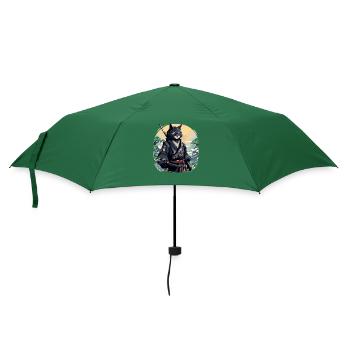 Japanische Kunst Katze Kawaii Anime - Regenschirm (klein) - Flaschengrün - Vorne