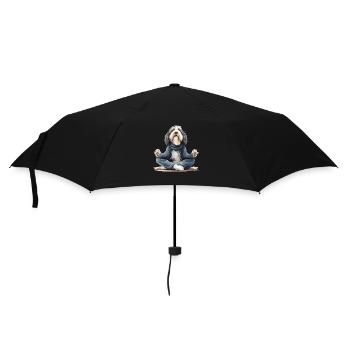 Inhale, Exhale - Pug, Yoga, Exercise, Dog Sports - Umbrella (small) - black - Front
