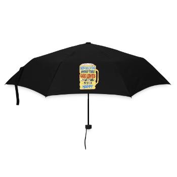 Beer is the proof that God loves and wants us, - Umbrella (small) - black - Front