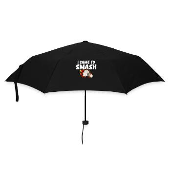 Ich Bin Zum Smashen Hier Federball Flammen - Regenschirm (klein) - Schwarz - Vorne