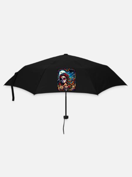Vibrant Día de Muertos Celebration Design - Umbrella (small) - black