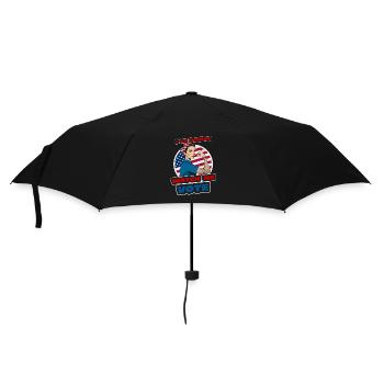 I'm a woman, see me elect. Strong - Umbrella (small) - black - Front