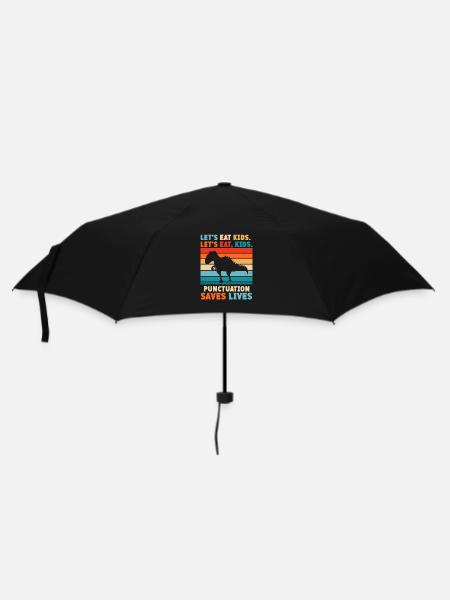 Mangeons les enfants. Mangeons, les enfants. Ponctuation - Parapluie standard - noir