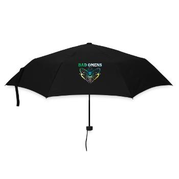 Bad Omens butterfly art with skull and crossbones - Umbrella (small) - black - Front