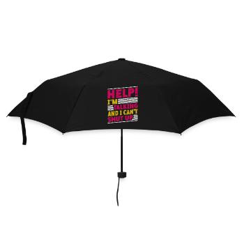 Help! I'm talking and I can't stop - Umbrella (small) - black - Front