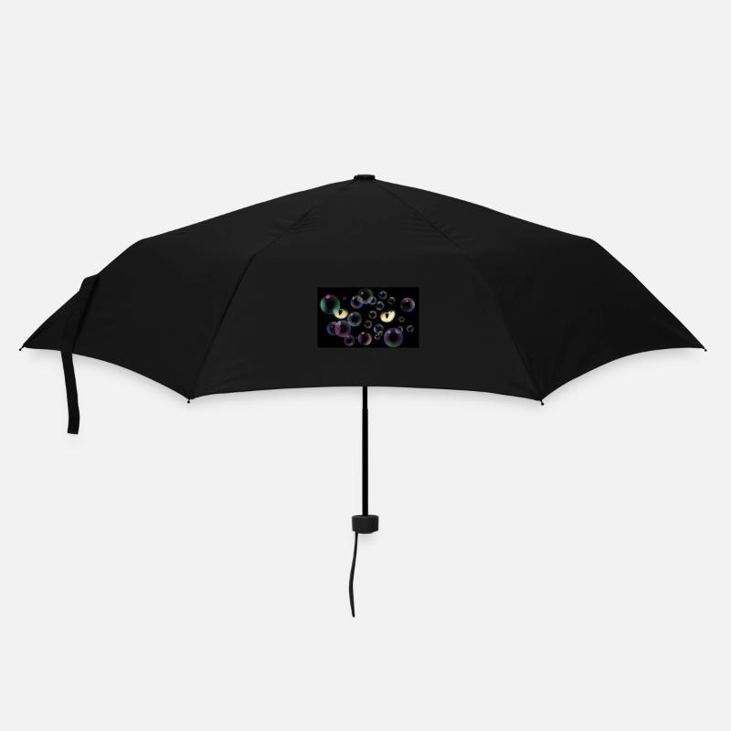 Cat eyes with soap bubbles with background - Umbrella (small) - black