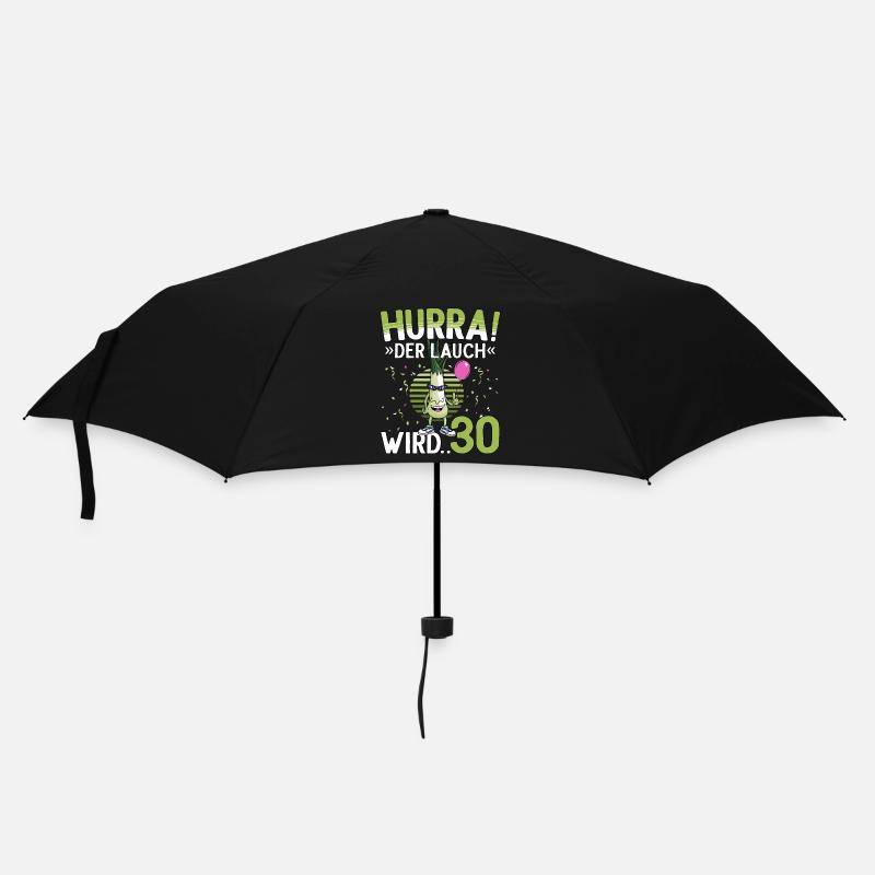 30 Geburtstag 30 Jahre Hurra der Lauch wird 30 - Regenschirm (klein) - Schwarz