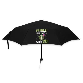 20 Geburtstag 20 Jahre Hurra der Lauch wird 20 - Regenschirm (klein) - Schwarz - Vorne
